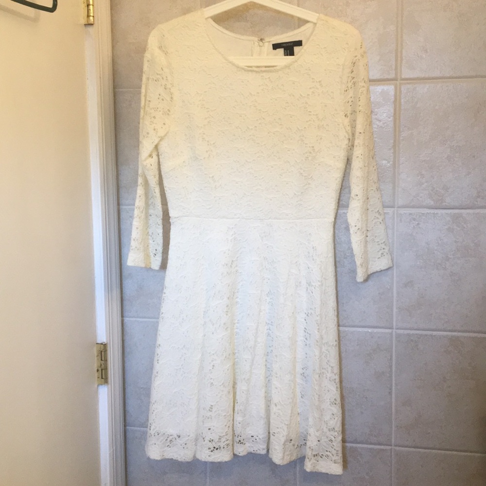 White Forever 21 lace dress